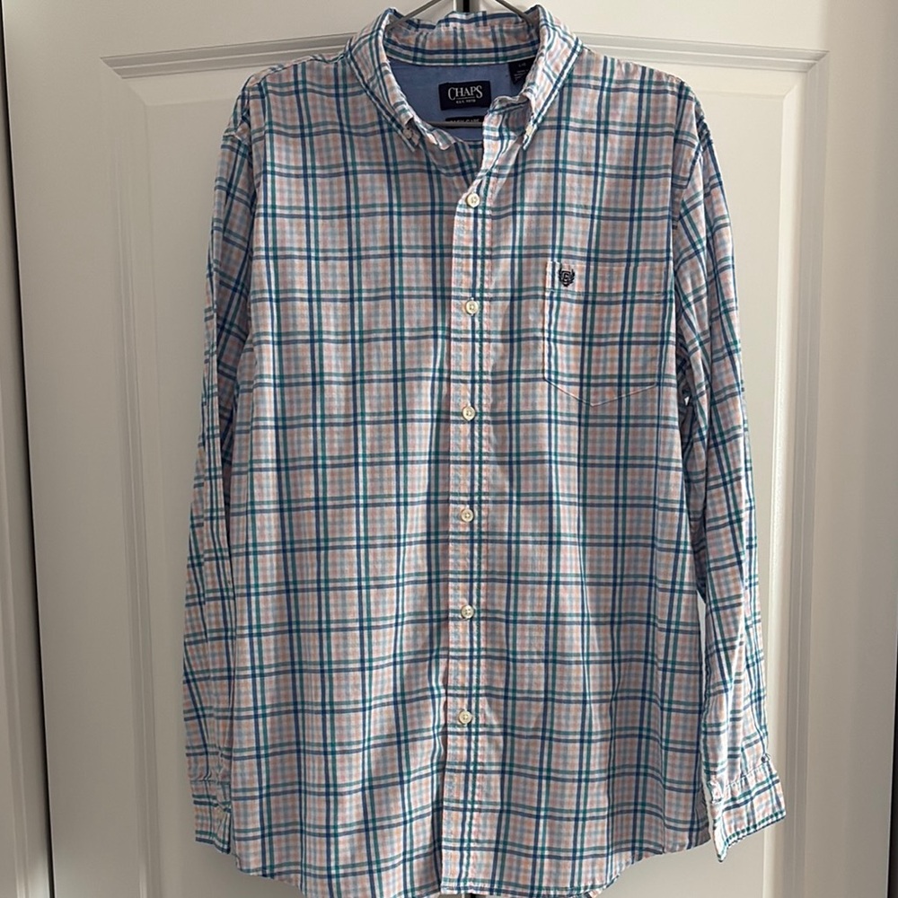 Chaps Men's Blue Plaid Shirt